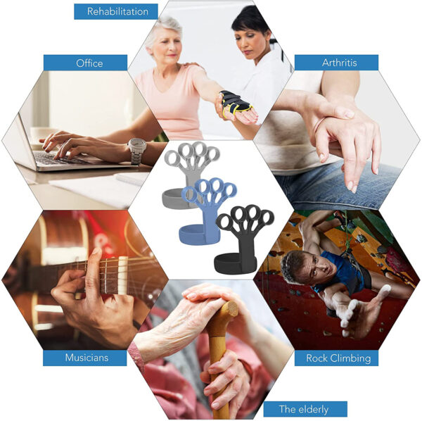Silicone Grip Device Finger Exercise Stretcher Arthritis Hand Grip Trainer Strengthen Rehabilitation Training To Relieve Pain - Image 8
