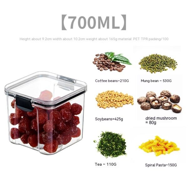 Food Grade Grains Sealed Plastic Cans Transparent Stackable Refrigerator Preservation Storage Box - Image 7