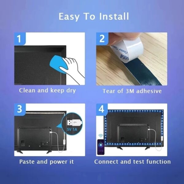 Remote Bluetooth LED Self-adhesive Tape - Image 3