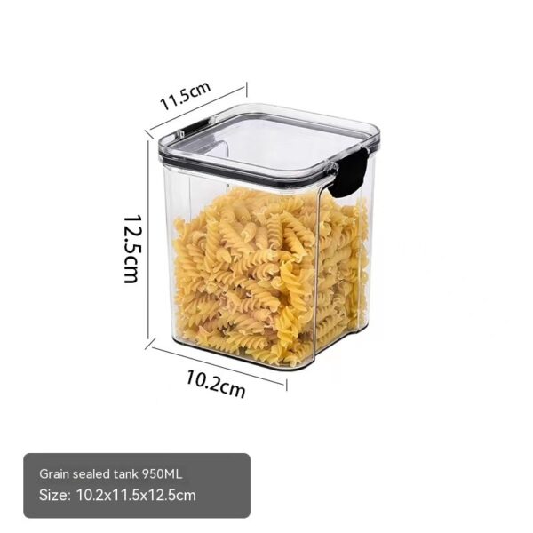 Food Grade Grains Sealed Plastic Cans Transparent Stackable Refrigerator Preservation Storage Box - Image 4