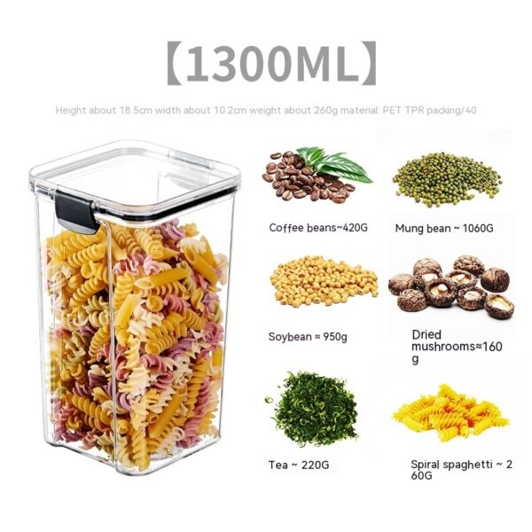 Food Grade Grains Sealed Plastic Cans Transparent Stackable Refrigerator Preservation Storage Box - Image 10